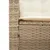 Produktbild 10 för Trädgårdssoffa med bord och dynor L-formad beige konstrotting