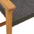 Produktbild 7 för Trädgårdsbänk svart 112 cm konstrotting och massivt akaciaträ