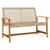 Produktbild 4 för Loungegrupp för trädgården 5 delar beige konstrotting akaciaträ