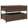 Soffbord brun ek 85x50x50 cm konstruerat trä och metall