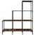 Produktbild 5 för Bokhylla rökfärgad ek 92x30x102 cm konstruerat trä och metall