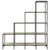 Produktbild 5 för Bokhylla sonoma-ek 122x30x132 cm konstruerat trä och metall