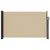 Produktbild 3 för Indragbar sidomarkis beige 117x300 cm
