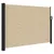 Produktbild 2 för Indragbar sidomarkis beige 140x300 cm