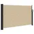 Produktbild 2 för Indragbar sidomarkis beige 120x500 cm