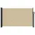 Produktbild 3 för Indragbar sidomarkis beige 120x500 cm