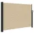 Produktbild 2 för Indragbar sidomarkis beige 140x500 cm