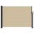 Produktbild 3 för Indragbar sidomarkis beige 140x500 cm
