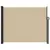 Produktbild 3 för Indragbar sidomarkis beige 160x500 cm