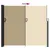 Produktbild 5 för Indragbar sidomarkis beige 180x500 cm