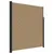 Produktbild 2 för Indragbar sidomarkis taupe 220x500 cm