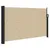 Produktbild 2 för Infällbar sidomarkis beige 120x600 cm