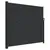 Produktbild 2 för Infällbar sidomarkis 180x600 cm svart