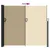 Produktbild 5 för Infällbar sidomarkis beige 180x600 cm