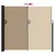 Produktbild 5 för Infällbar sidomarkis taupe 180x600 cm