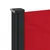 Produktbild 7 för Infällbar sidomarkis 200x600 cm röd