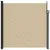 Produktbild 3 för Infällbar sidomarkis beige 200x600 cm