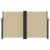 Produktbild 3 för Infällbar sidomarkis beige 140x600 cm