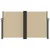 Produktbild 3 för Infällbar sidomarkis beige 140x1000 cm