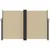 Produktbild 3 för Infällbar sidomarkis beige 160x1000 cm