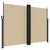 Produktbild 2 för Infällbar sidomarkis beige 180x1000 cm