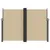 Produktbild 3 för Infällbar sidomarkis beige 180x1000 cm
