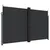 Produktbild 2 för Infällbar sidomarkis svart 200x1000 cm
