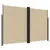 Produktbild 2 för Infällbar sidomarkis beige 220x1000 cm