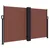 Produktbild 2 för Infällbar sidomarkis brun 140x1200 cm