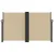 Produktbild 3 för Infällbar sidomarkis beige 140x1200 cm