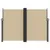 Produktbild 3 för Infällbar sidomarkis beige 180x1200 cm