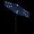 Produktbild 8 för Trädgårdsparasoll med LEDs och stålstång azurblå 225x225x212cm