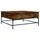 Soffbord rökfärgad ek 95x95x45 cm konstruerat trä och metall