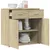Produktbild 4 för Skänk sonoma-ek 79x38x80 cm konstruerat trä