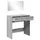 Sminkbord med spegel grå sonoma 80x39x80 cm