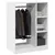 Produktbild 4 för Garderob vit 77x48x102 cm spånskiva