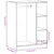 Produktbild 11 för Garderob vit 77x48x102 cm spånskiva