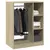 Produktbild 4 för Garderob sonoma-ek 77x48x102 cm konstruerat trä