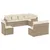 Produktbild 2 för Matgrupp för trädgården med dynor 8 delar beige konstrotting