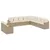 Produktbild 2 för Loungegrupp för trädgården m. dynor 11 delar beige konstrotting
