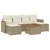 Produktbild 2 för Matgrupp för trädgården med dynor 7 delar beige konstrotting