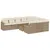 Produktbild 2 för Loungegrupp för trädgården m. dynor 11 delar beige konstrotting