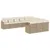 Produktbild 2 för Loungegrupp för trädgården m. dynor 11 delar beige konstrotting
