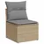 Produktbild 6 för Matgrupp för trädgården med dynor 7 delar beige konstrotting