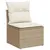 Produktbild 4 för Matgrupp för trädgården med dynor 7 delar beige konstrotting