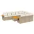 Produktbild 2 för Loungegrupp för trädgården m. dynor 11 delar beige konstrotting