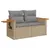 Produktbild 6 för Loungegrupp för trädgården m. dynor 11 delar beige konstrotting