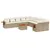 Produktbild 2 för Loungegrupp för trädgården m. dynor 11 delar beige konstrotting