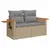 Produktbild 5 för Loungegrupp för trädgården m. dynor 11 delar beige konstrotting
