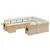 Produktbild 2 för Loungegrupp för trädgården m. dynor 11 delar beige konstrotting